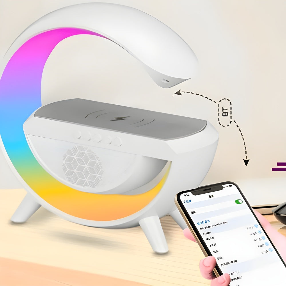 GloChargeSound™ | Wireless Charging Speaker Table Lamp