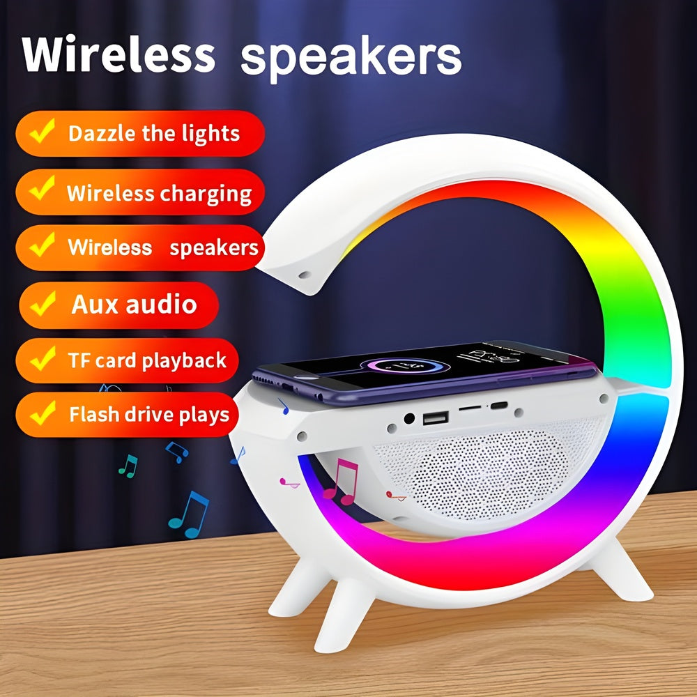 GloChargeSound™ | Wireless Charging Speaker Table Lamp