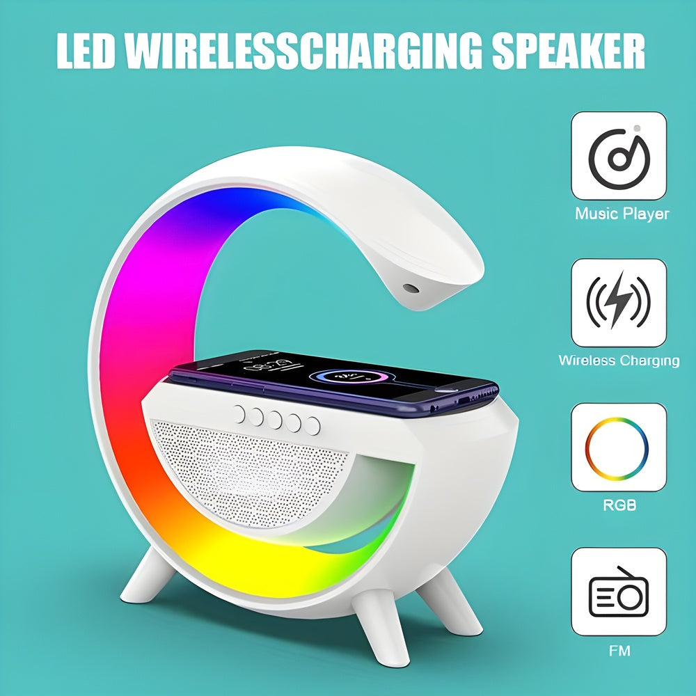 GloChargeSound™ | Wireless Charging Speaker Table Lamp