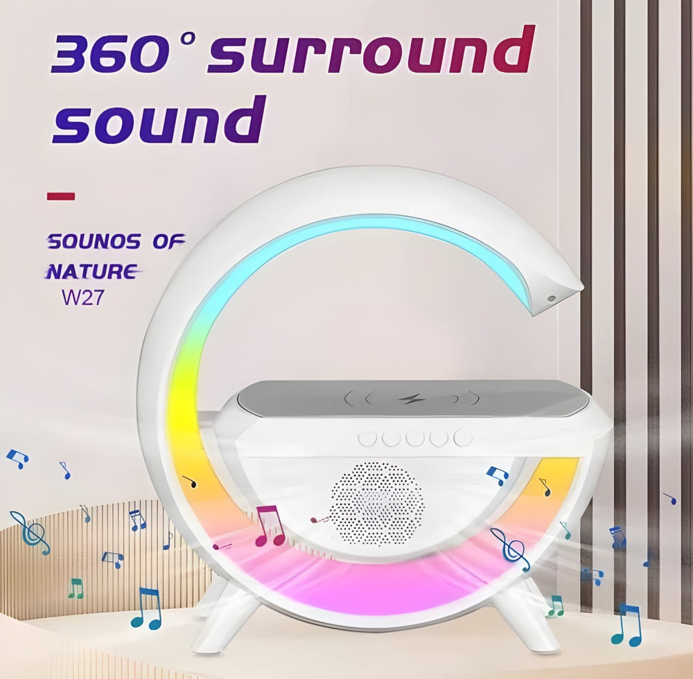 GloChargeSound™ | Wireless Charging Speaker Table Lamp