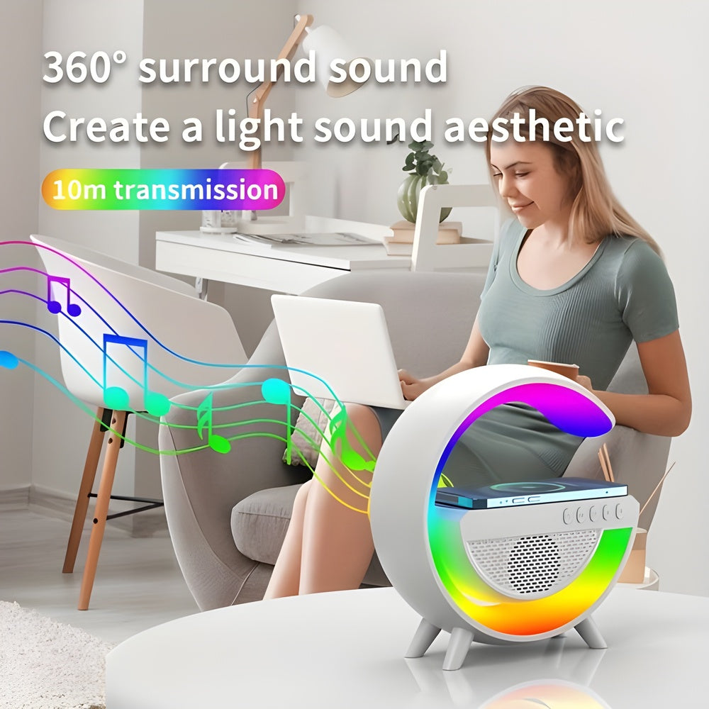 GloChargeSound™ | Wireless Charging Speaker Table Lamp