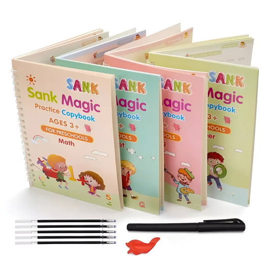 Inko | The Ultimate Reusable Learning Book | Buy 1 Get 1 Free (8 Book + 20 Refill + 2 Pen + 2 Grip)