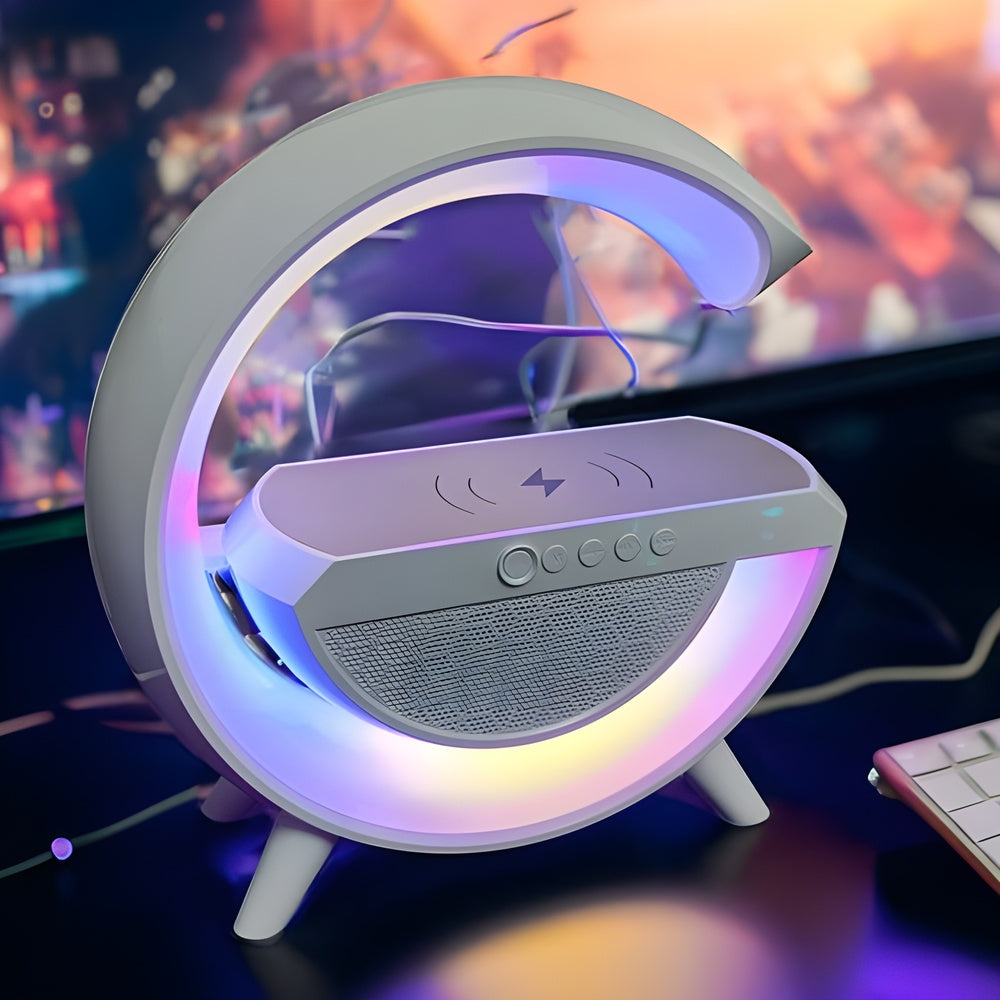 GloChargeSound™ | Wireless Charging Speaker Table Lamp