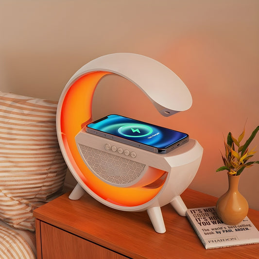 GloChargeSound™ | Wireless Charging Speaker Table Lamp